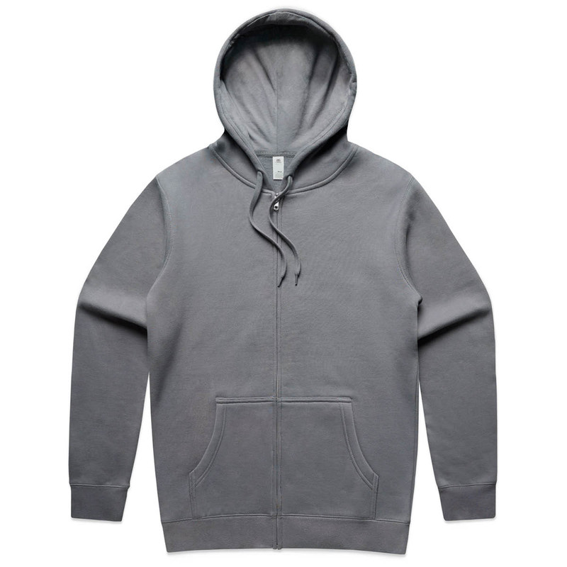 Stencil Zip Hood in Gravel
