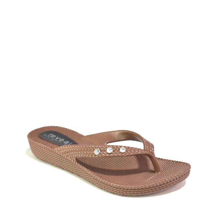 Women’s Slides & Flip-flops LLE-9170 in Brown