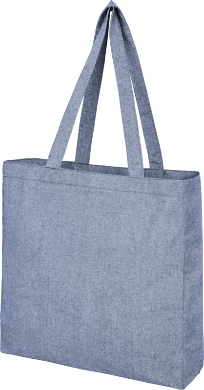Pheebs 210 g/m² recycled gusset tote bag 13L in Heather blue