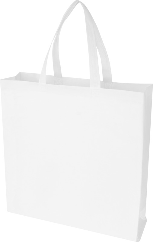 EcoSeal GRS recycled nonwoven gusset tote bag 12L in White