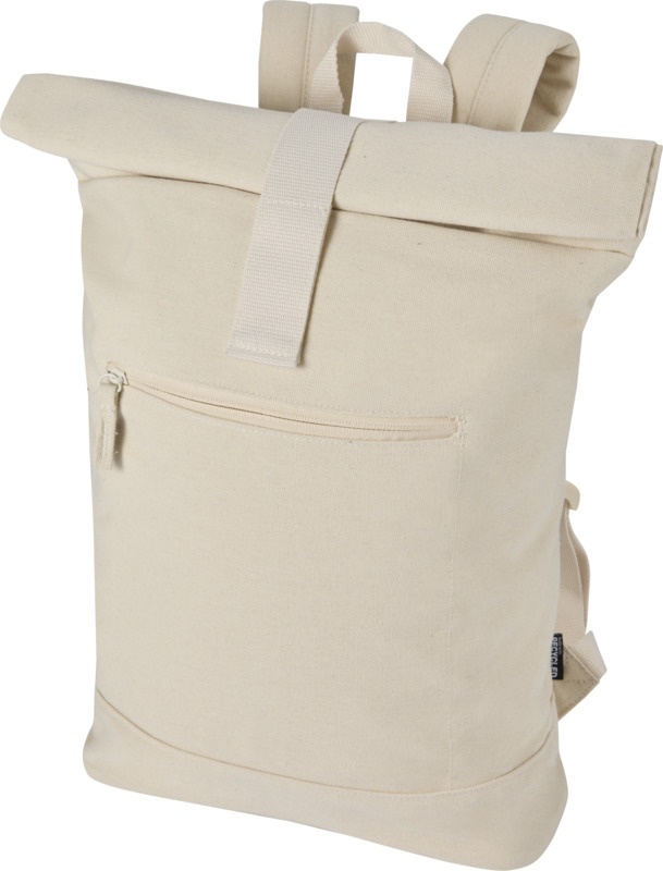 Recanvas 14” GRS recycled rolltop backpack 16L in Sandstone
