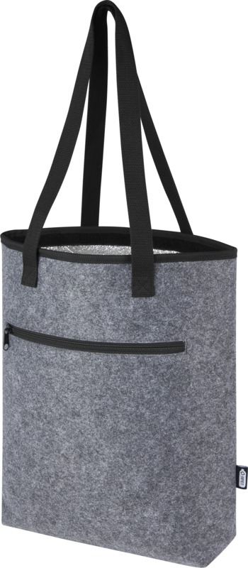 Felta GRS recycled felt cooler tote bag 12L in Medium grey